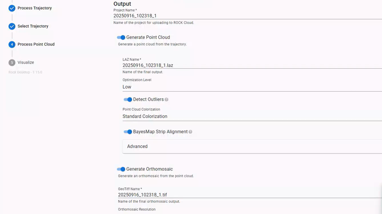 ROCK Desktop V 1.15.0 Ortho Photo Update